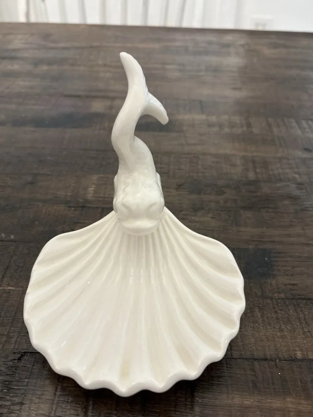 Vintage HOLLAND MOLD Ceramic Koi Fish Shell Soap Trinket Dish MCM